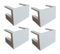 4 Pcs White Bookcase Connector, Bookshelf Aligner Shelf Straightener, Bookshelf Top Aligner, Bookshelf Alignment Clip, Compatible with IKEA Billy Bookshelf, for Keeping The Bookshelf Tidy
