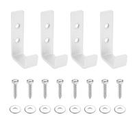 4 Pcs White Ladder Hooks - Heavy Duty, L Shaped Utility Hooks for Wall Mounting, Shed & Garage Storage