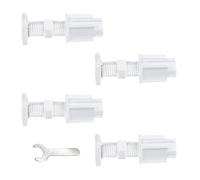 4 pcs White No Drill Blind Brackets, No Drill Venetian Blinds, Twist-Lock Adhesive Mounting Kit for Venetian Blinds on Window, Rental-Friendly Installation for Home or Office