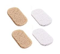 4 Pcs White Yellow Non Slip Soap Saver Pads, For Bathroom And Kitchen QUUPY