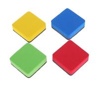 4 Pcs Whiteboard Eraser Dry Erase Erasers Small Chalkboard Wiper Pads Colorful White Board Cleaner Marker for Classroom Office Glass Home Teacher Student Presentation