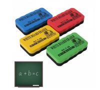4 PCS Whiteboard Eraser Magnetic with Thick Felt Pad - 4 Colors Dry Erasers Strong Magnet Sticks to All Drywipe Boards Fit for Home Office School Classrooms (Assorted Colours)