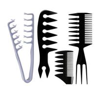 4 Pcs Wide Tooth Comb for Curls, Hair Styling Tools Set, Including Texture Comb & Mens Combs for Daily Grooming and Styling