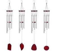4 PCS Wind Chimes 27 Inch Outdoor Copper Red Wind Chimes