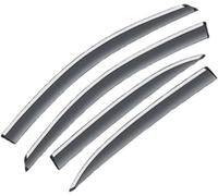 4 Pcs Wind Deflectors for FIAT 500L 2012-on, Side Window Trim Accessories Bright Strip Wind Deflectors Door Visor Vent Shades