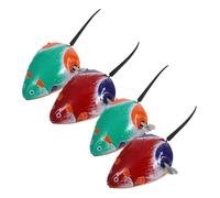 4 PCS Wind Up Mouse for Clockwork Simulation Rodent Energy-saving Mechanical Playthings with Bright Colors Educational and Fun for S Growth and Sensory Development Random Color