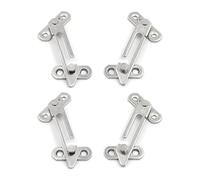 4 Pcs Window Restrictor Locks for UPVC, Window Restrictor Hook Stainless Steel Child Safety Lock Buckle, Window Latches Security Chrome, Window Catch Left Right Hand for Home School Kindergarten