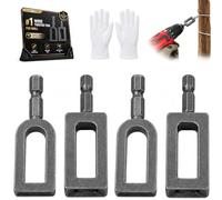 4 Pcs Wire Twister Tool for Drill Electric Drill Wire Twisting Tool Steel rebar Tying tie Haywire Attachment Multifunctional Fence Cordless tie Twisted Haywire for Gauge Chuck (#9+#11)