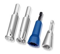 4 Pcs Wire Twister Tool for Drill, Wire Nut Twister Wire Stripper Tool Connector Driver with 1/4" Chuck Cable Quick Stripping Electricians Tools