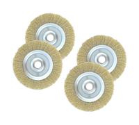 4 Pcs Wire Wheel Brush for Ryobi Patio Cleaner Wire Brush Replacement for Ryobi RAC814 RY18PCA-0 OPC1800 OPC1815 EFB 400/401, with Arbor Hole, for Cleaning Rust Joint Debris(115 x 16 x 10mm) (4)