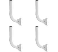 4 Pcs Wireless Bridge Bracket Mount, Iron Pole Mounted Mount with Adjustable Angle, Outdoor AP Mount for Security Camera, 11.4 x 5.5 x 3.3 in / 290 x 140 x 85 mm, White, Wall or Pole Install