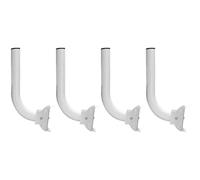 4 Pcs Wireless Bridge Mount Bracket, Pole Mounted Iron Bracket with Adjustable Angle, Outdoor AP Mount for Security Camera, White, 11.4 x 5.5 x 3.3 in