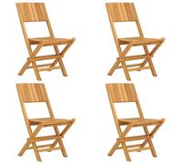 (4 pcs, without armrest) vidaXL Folding Garden Chairs Outdoor Chair Patio Wooden Chair Solid Wood Teak