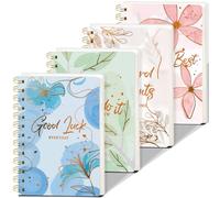 4 PCS Women's Aesthetic Spiral Notebook, 640 Pages Hardcover Line Journal | Cute College Straight Journaling Notebook, Men's and Women's Note Books, 4 Colors