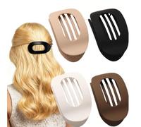 4 PCS Women's Hair Claw Clips Set - Extra Strong Hold Flat Hairpins for Loose Updos, Secure Grip for Fine or Thick Tresses, Comfortable Lying-Friendly Design, Fashionable Hair Accessories.