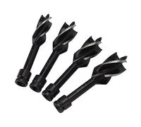4 Pcs Wood Auger Bit 4 Flute Detachable Hex Shank Wood Boring Bits Efficient Auger Drill Bit Set