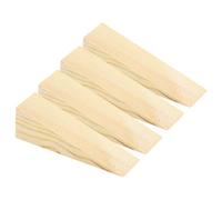4 PCS Wooden Door Stop Door Wedge Stopper Wooden Shims Non Slip Triangle Firefighter Wedge Security Doors Stop Wedges Fit for Bottom of Doors on Tile, Concrete, Carpet, Floor, Solid Block