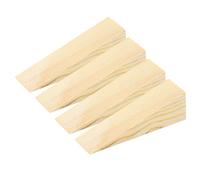 4 Pcs Wooden Door Stop Stopper Solid Non-Slip Firefighter Doorstop Shims Triangle Wood Block Security Door Stopper Fit for Bottom of Door On Tile, Concrete, Carpet, Wooden Floor