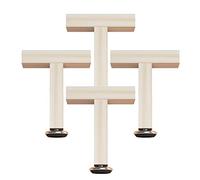 4 Pcs Wooden Furniture Feet Bed Support Legs Adjustable Height 0-1.5cm, Wooden Bed Riser Furniture Table Lifter, Perfect for Bed Frame Accessories (Color:pine wood,Size:39cm)