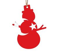4 PCS Wooden Xmas Tree Ornaments, Flag of Turkey Print Christmas Party Decoration Wood Pendant, for Home Crafts Hanging