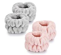 4 Pcs Wrist Bands for Washing Face-Dorbetar, Microfiber Wrist Towels for Washing Face, Spa Wristbands for Washing Face, Face Wash Wristbands, Arm Bands for Washing Face for Woman and Children