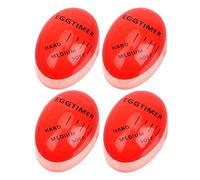 4 PCS x Egg Timer Heat Sensitive Egg Shaped Boiler Timer Egg Cooker Perfect Gadget Colour Changing Indicator For Soft Medium & Hard Boiled Eggs Safe Kitchen Aid Tool Gift Cooking Breakfast Home Use
