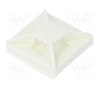 4 pcs x PANDUIT - ABM1M-A-C - Holder, self-adhesive, polyamide, white, Tie width
