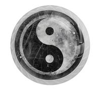 4 Pcs Yin Yang Cabinet Knobs,35mm Round White Dresser Drawer Knobs, Single Hole Cupboard Door Handles, Door Knob and Handles, for Home Decorating, Cupboard, Wardrobe