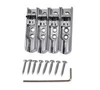 4 Pcs Zinc Alloy Split Electric Bass Bridge Separate Bass Bridge Tailpiece Single String Bass Bridge Guitar Accessories Split Design Bass Bridge Durable Easy Installation