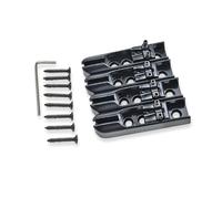 4 Pcs Zinc Alloy Split Electric Bass Bridge Separate Bass Bridge Tailpiece Single String Bass Bridge Guitar Accessories(Black)