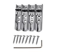 4 Pcs Zinc Alloy Split Electric Bass Bridge Separate Bass Bridge Tailpiece Single String Bass Bridge Guitar Accessories(Silver)
