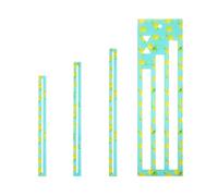 4 Pcs Zipper Pocket Template,7/8/9 Inch Sewing Templates,Lemon Printed Acrylic Zipper Pocket Template Ruler,Quilting and Sewing Accessories for Beginner