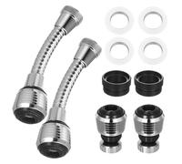 4 PcsKitchen Tap Spray Head Attachments, tTap zextender for Kitchen Sink Tap Spray Head, Flexible 360° Swivel Kitchen Faucet ExtenderTap Adapters, Taps ExtensionKitchen Aerator Adapter + 4 Nozzles