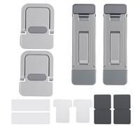 4 PcsPortable Mini Keyboard Riser for Desk,Adjustable Laptop Stand Feet,One or Three Tilt Angle Adjustable Foldable Invisible Laptop Riser,Self-Adhesive Computer Keyboard Stand for Desktop(2 Styles)