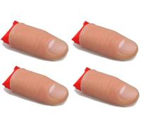 4 PcsThumb Tip Magic Tricks Fake Thumb Tip Silk Vanish Magic Disappearing Silk Fake Thumb Tip Magic Trick Gimmick Magician Accessory Close up Illusions Making Objects Appear, Disappear, Toys and Games