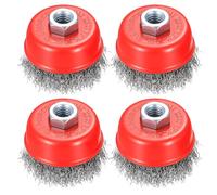 4 PcsWire Brush for Angle Grinder, 75mm Wire Wheel for Angle Grinder Cup Wire Brush Set, M14 Mount, for Rust Removal Grinding Cleaning