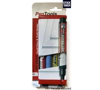(4 Pens) Pentel Wet Erase Liquid Glass Chisel Tip Chalk Marker Semi-Permanent