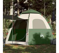 4 Person Camping Tent Waterproof Grey Orange Quick Setup Canopy Outdoor Festival