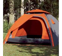 vidaXL Camping Tent Dome 4-Person Lightweight Dome Tent Blue Quick Release