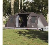 vidaXL Camping Tent Tunnel 4-Person Brown Waterproof, Brown