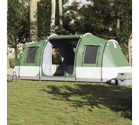 4 Person Family Tunnel Tent 2 Room Waterproof Camping Tent Green