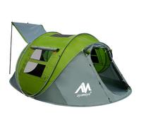 4 Person Pop Up Tents for Camping - AYAMAYA Waterproof Instant Family Tents with Skylight & Removable Rainfly, Upgraded Large Size with 2 Doors -Automatic Easy Setup Beach Tent with Poles