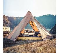 4 Person Portable Waterproof Teepee with Stove Hole Outdoor Pyramid Tipi Adults Octagon Indian Style Yurt Tent for Camping Adventure Learned extensively