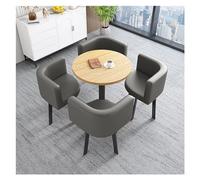 4-Person Round Dining Table Set - Modern Conference Room & Kitchen Table with Stylish Chairs - Ideal for Business Meetings Dining Rooms Living Areas & Reception Spaces