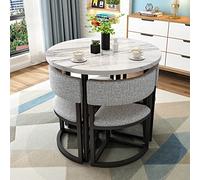 4-Person Small RounDining TabSet - 80cm Space-Saving Fur for Kitchen, Apartment, Office, Balcony, or Reurant - Perfect for Breakfast, Dinner, anLoun Areas.