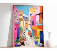 4 Peru Travel Print Peruvian Vintage Floral Poster Indigenous art Folk Art Poster Latin America Poster A5 - Wall Art Home Decor Movie Poster Canvas Film Cinema Retro Vintage Cult Classic Nostargic Sa