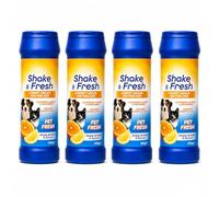 4 Pet Shake & Fresh Carpet Freshener Powder - Pet Fresh Citrus Scented - Rug, Mat & Carpet Odour Neutraliser & Eliminator - Carpet Fresh 500g