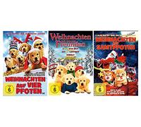 4 Pfoten für Weihnachten ( 3 DVD´s mit 9 Filmen - z. B. Golden Winter - Schlau wie ein Luchs - Nur Hunde kommen in den Himmel - und viele mehr )