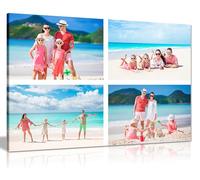 4 Photo Collage Landscape Personalised Canvas Print - Custom Photo Collage Wall Art - Multiple Sizes via “Customise Now” - Custom Printed Gift for Home & Occasions