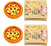 4-Piece 1/12 Miniature Pizza Set, Miniature Pizza Dollhouse Decoration Accessories Resin Mix Pizza Mini House Food Decoration Accessories Dollhouse Décor